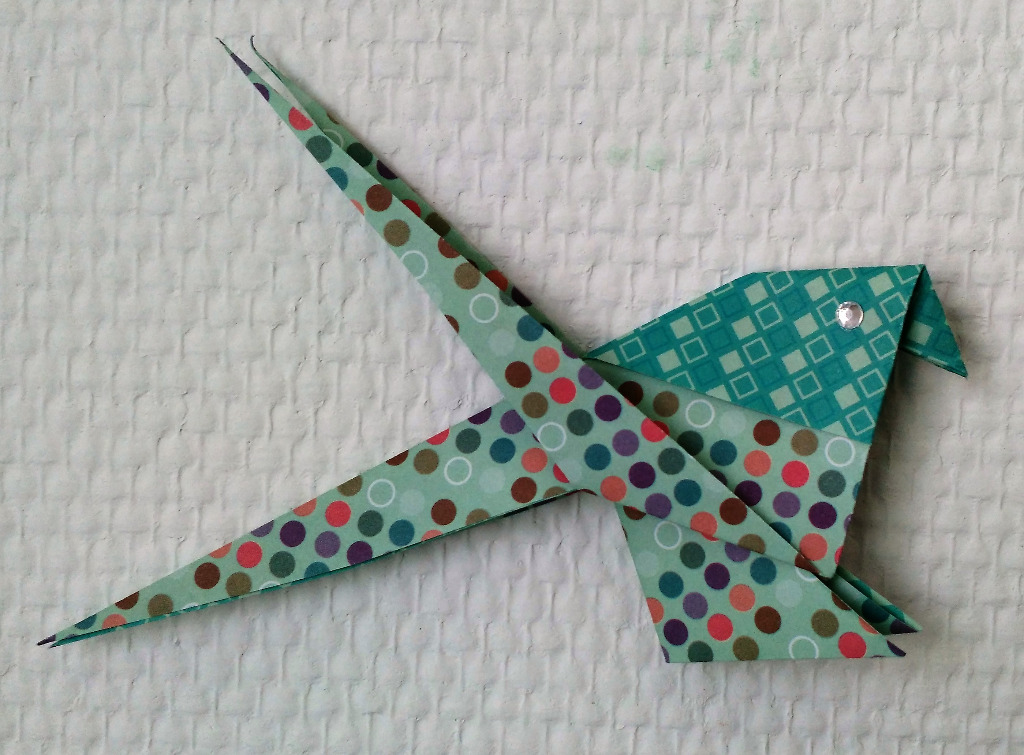 Mésange en origami