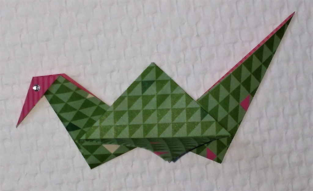 Demi-grue en origami